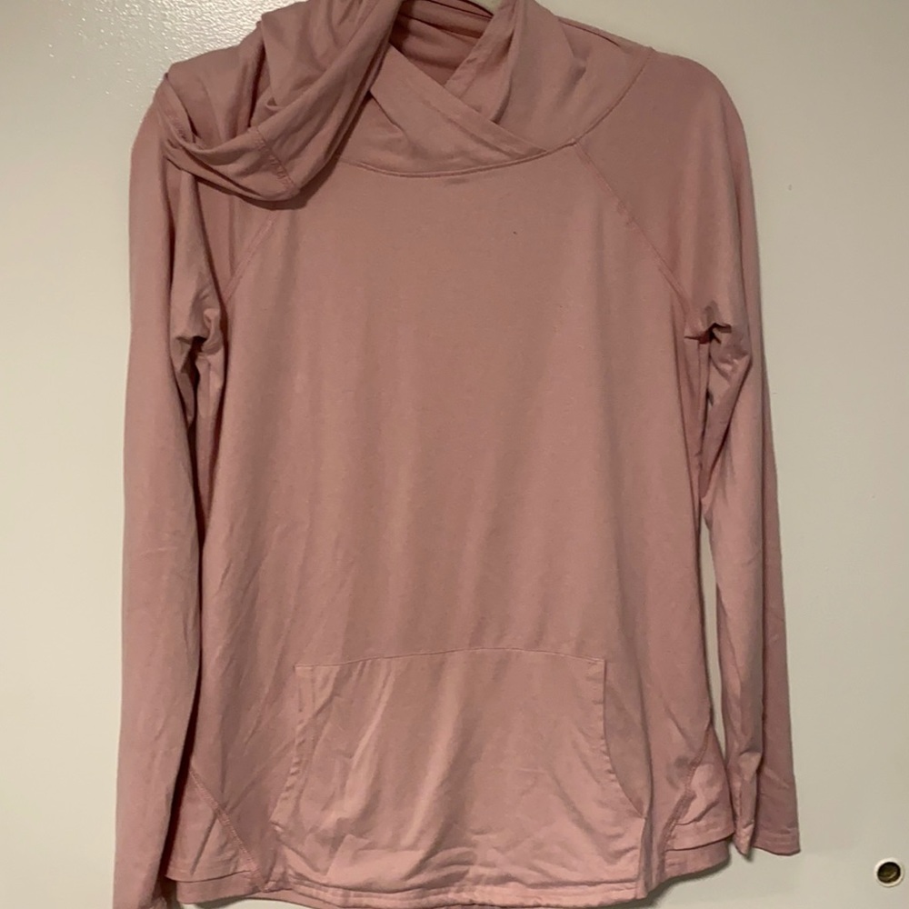 Women’s pink top with hood nice a cozy